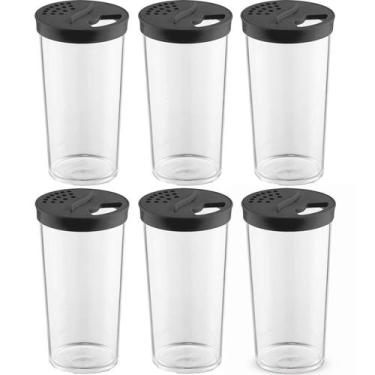 Imagem de Kit 6 Farinheiros Porta Temperos Farofa UZ 500ml Condimentos com Tampa