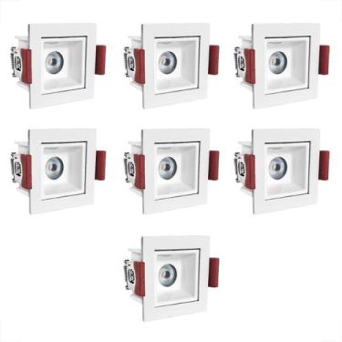 Imagem de 7 Spot Embutido Mini Led Downlight Recuado Sala 3000K Bet55 - Acende A