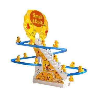 Imagem de Brinquedo Pato Amarelo 6 Patinhos Escalando Escadas Com Luz E Música, 