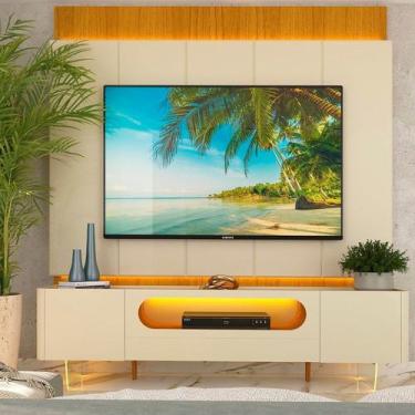 Imagem de Rack com Painel para Tv 84 Polegadas 268,5cmx218cm com Led 1 Gaveta 2 