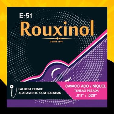 Imagem de Jogo De Cordas Rouxinol Aço Encordoamento P/ Cavaquinho Cavaco E-51 - 