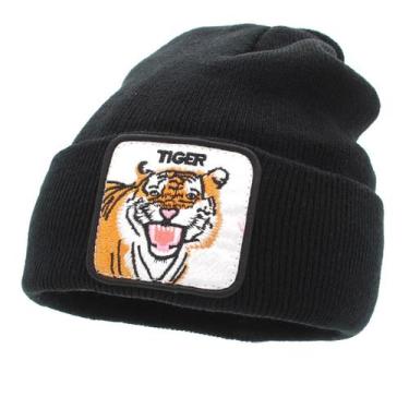 Imagem de Chapéu de malha Tiger Anime Winter Beanie de fibra acrílica unissex - 