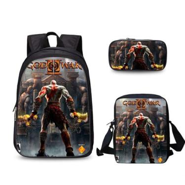 Imagem de Conjunto de mochilas Kratos School de 3 peças para estudantes - Yiweis