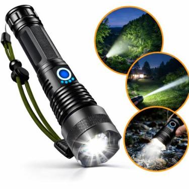 Imagem de Lanterna Tática T9 P50 Super Potente Recarregável USB, Alta Luminosida