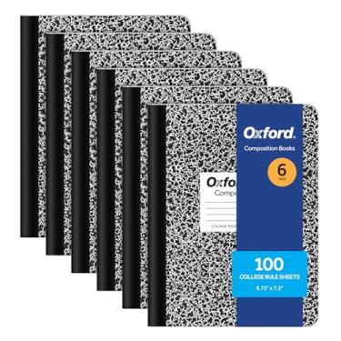 Imagem de Caderno Oxford 63767, papel pautado, 24,7 x 19 cm, 100 folhas, pacote com 6
