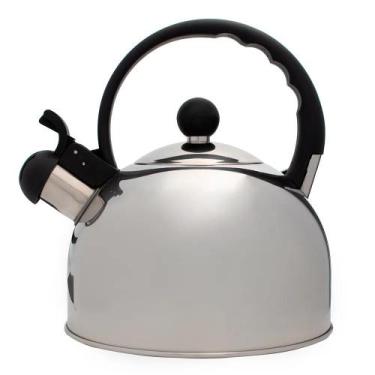 Imagem de Chaleira Fervedor Bule de Chá Inox Cromado Com Apito 2 Litros Mimo Sty