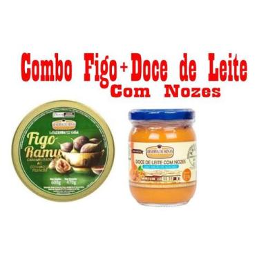 Imagem de COMBO Figo Ramy Caramelizado 600g MAIS Doce de Leite com Nozes Zero Aç