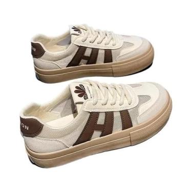 Imagem de Tênis Feminino Retrô Estilo Forrest Gump Com Sola Grossa, Respirável, 
