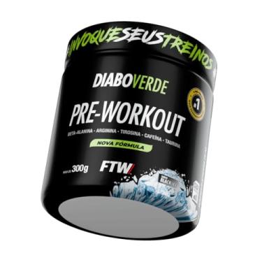 Imagem de FTW Pré-Treino Diabo Verde em Pó com Cafeína, Aminoácidos Beta‑Alanina e Arginina para Treinos e Atividades Físicas - Pote 300 g (Sabor: Black Ice)