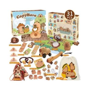 Imagem de Calendário Do Advento De Natal Para Crianças Com Tema De Capivara, Cai