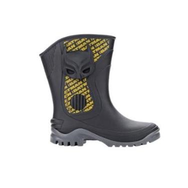 Imagem de Bota Galocha Infantil Menino Liga da Justiça Grendene 23452 Preta-Masculino