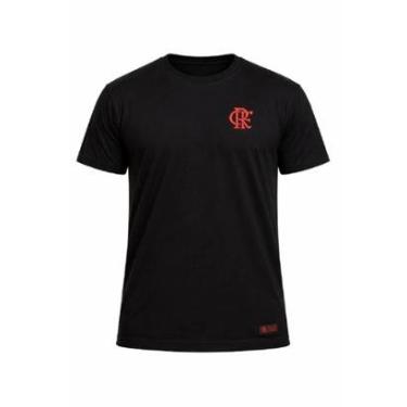 Imagem de CAMISETA FLAMENGO TEXTURIZADO PRETO LOGO EM TPU POLIESTER-Masculino