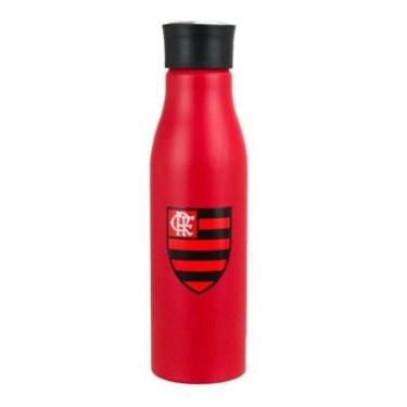 Imagem de Garrafa Flamengo Alumínio 600ml Alça Esporte-Unissex