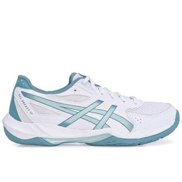 Imagem de Tênis Asics Gel Rocket 12 Masculino, Branco, Azul, 39