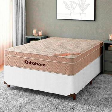 Imagem de Conjunto Cama Box Casal + Colchão Airtech Ortobom