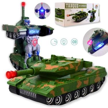 Imagem de Tanque Robô de Guerra Luz Som Com Ou Sem Fumaça Brinquedo - - Europio,