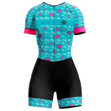 Imagem de Macaquinho RKC SPORTS  Ciclismo  Celeste  Feminino-Feminino