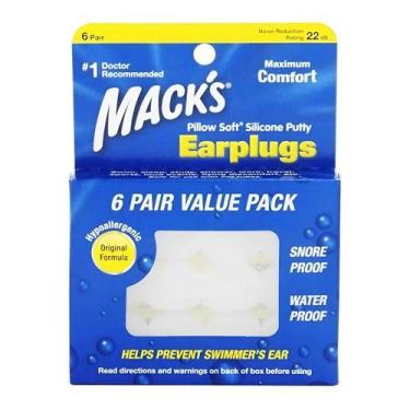 Imagem de Protetor Auricular Silicone Macio Macks Earplugs 6 Pares - Mack's