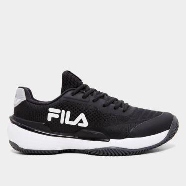 Imagem de Tênis Fila Invicto Saibro Feminino, Preto, Cinza, 36