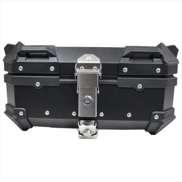 Imagem de Baú de Moto Traseiro Tronos 22L-T em Alumínio - Base Universal - 22 Litros - Forro em Couro Sintético - Preto