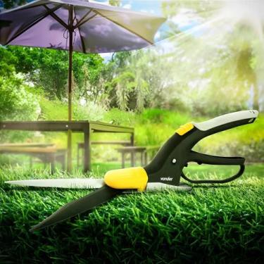 Imagem de Tesoura Cortar Grama Profissional Jardineiro Leve E Prática - Congratu