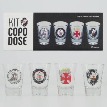 Imagem de Kit 4 Copos Dose Vasco-Unissex