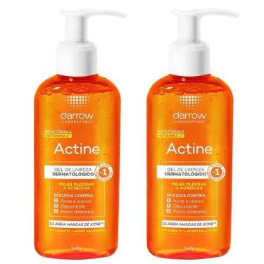Imagem de Kit Darrow Actine 2 Géis de Limpeza Facial Vitamina C - Antiacne e Ilu