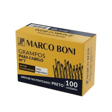 Imagem de 100 Grampos Para Cabelo N7 Marco Boni Profissional Preto
