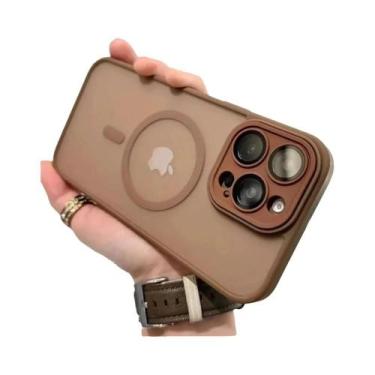 Imagem de Capa Magnética Translúcida Fosca Magsafe Para iPhone 16 pro Max 15 14 