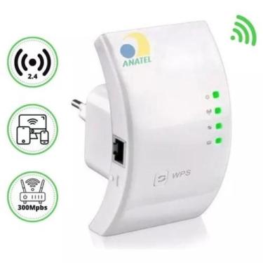 Imagem de Replicador Wifi Sinal Wireless Amplificador Extensor Potente Cor Branc