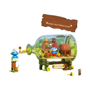 Imagem de Blocos De Montar Casa Mágica Dos Smurfs, Brinquedos Educativos DIY Com
