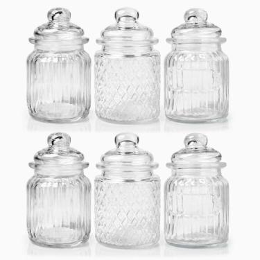 Imagem de Jogo de Potes De Vidro Hermético Casual 300ml - Class Home, 6 peças
