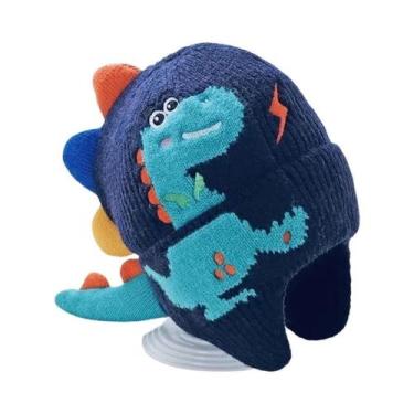 Imagem de Gorro De Proteção Para Ouvidos De Bebê Em 3D Com Estampa De Dinossauro