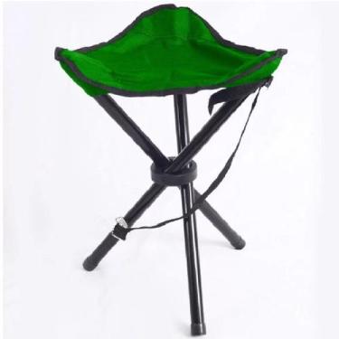 Imagem de Banqueta Cadeira Banco Camping Dobrável Retrátil - Zn