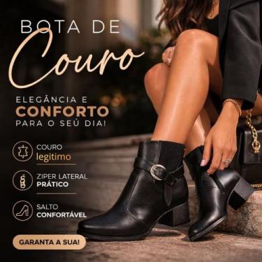 Imagem de bota feminina dakota em couro balmy com ziper Tamanho:39Cor:preto, 37,