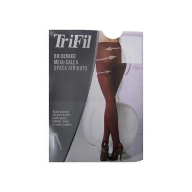 Imagem de Meia Calça Fio 80 Opaca Atributo Trifil 6641, P, Café