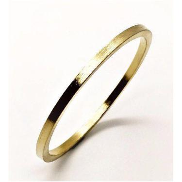 Imagem de Bracelete Escovado Banho Ouro 18k 1808 - Très Chic Joias, 7 cm