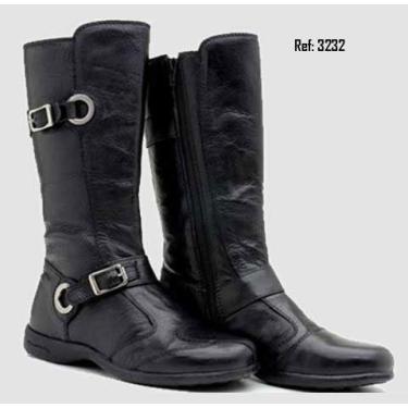Imagem de Bota Feminina Couro Confort Cano Alto Mondeo 3232, 37