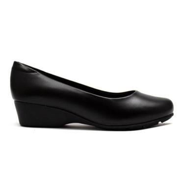 Imagem de Sapato Modare Feminino Anabela Confortável 7014-200, 36, Preto