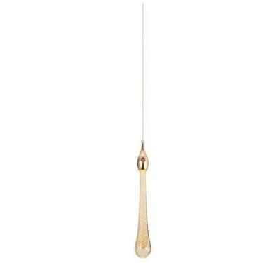 Imagem de Lustre de Cristal Bolhas Gota Pendente Dourado com LED Integrado Desig