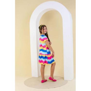 Imagem de Vestido Infantil Meninas Fashion Blogueirinha Divertido - Thuthubabyki