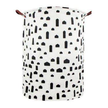 Imagem de Cesto de Brinquedos - Lona Casinha Preto e Branco - MODALI
