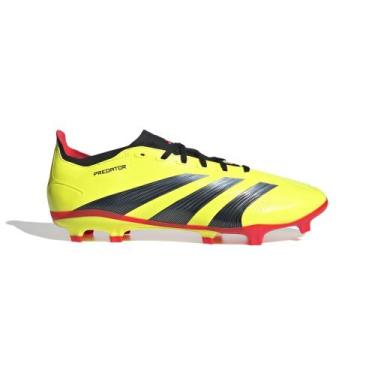 Imagem de Chuteira Campo Adidas Predator League Cor: Amarelo Fluorescente E Pret