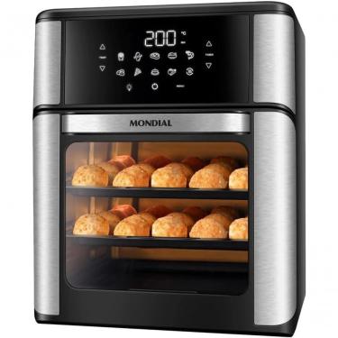 Imagem de Fritadeira Air Fryer Forno Mondial AFON-12L-BI 12L 2000W Multifunção Preto Inox 110V