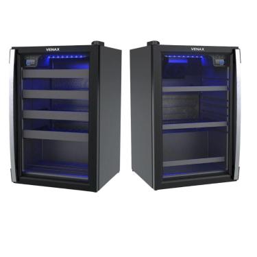 Imagem de Conjunto Cervejeira e Adega de Vinho Piubella 100 82L 24 Garrafas Blue Light Porta Invertida 220V Venax