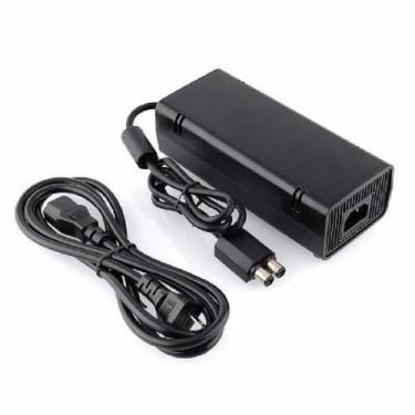 Imagem de Fonte Para Xbox 360 Slim Bivolt 110V 220V Mais Cabo De Força - Feir