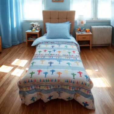 Imagem de Edredom Estampado Infantil 01 Peça Solteiro Kids Cobre Leito - ENTROU 