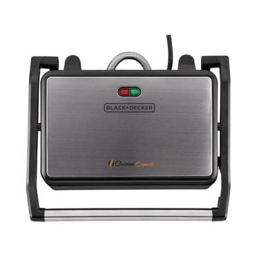 Imagem de BLACK&DECKER Grill Elétrico Prensa Cuisine Expert 800W 220V - BLACK+DE