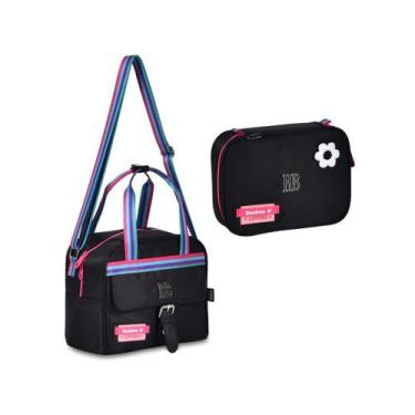 Imagem de Kit Escolar Lancheira Térmica e Estojo Box Rebecca Bonbon RB24107 Pret