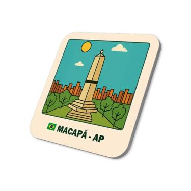 Imagem de Imã Geladeira Macapá- Amapá Brasil 5x5cm De Metal - M-Planner